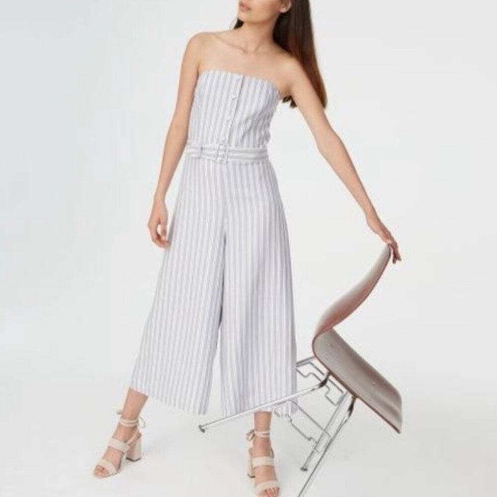 Club Monaco Strapless Jumpsuit with Belt